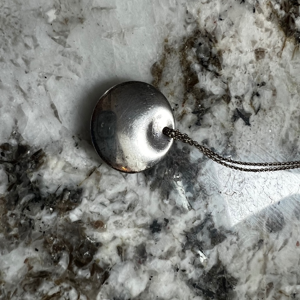 Tiffany & Co. Silver Pendant disc necklace